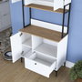 Hanah Home Gabinete Multipropósito Blanco y Nuez